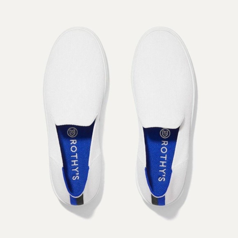 Rothy's‎ Women's 7.5 White Slip On Loafer Casual Comfort Walking Shoes